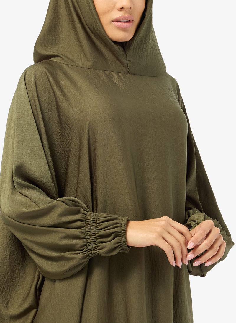 هيا كلوزيت فستان صلاة بأكمام واسعة وقلنسوة - Image 3